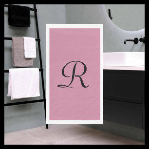 Cashmere Rose Pink Monogrammed Minimalist Pastel Napkin
