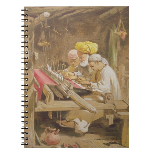 Cashmere Shawls: Weaving, 1863 (chromolitho) Notebook (Front)