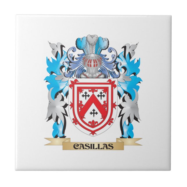 Casillas Coat of Arms - Family Crest Ceramic Tile (Front)