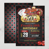 Casino 50th Birthday Invitation