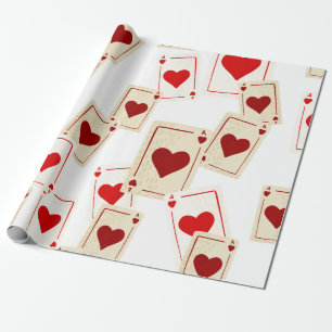 Casino Ace of Hearts Gift Wrapping Paper
