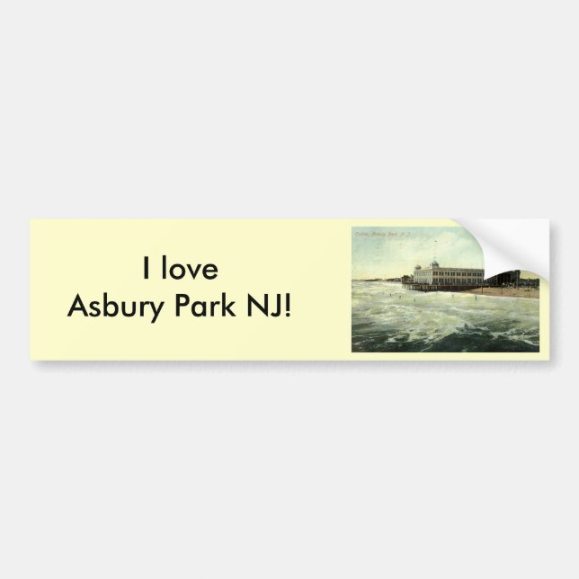 Casino, Asbury Park NJ 1910 Bumper Sticker (Front)