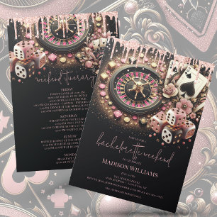 Casino Bachelorette Luxury & Itinerary Invitation