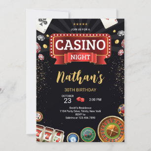 Casino Birthday Invitation