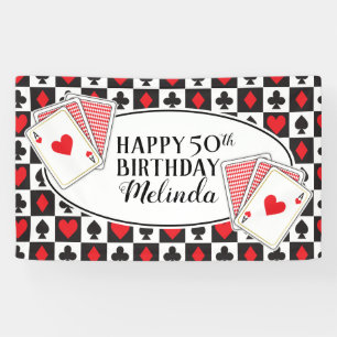 Casino Birthday Party Banner