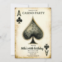 Casino Birthday party Invitation