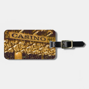 Casino Bright Lights Las Vegas Gambling Money Luggage Tag