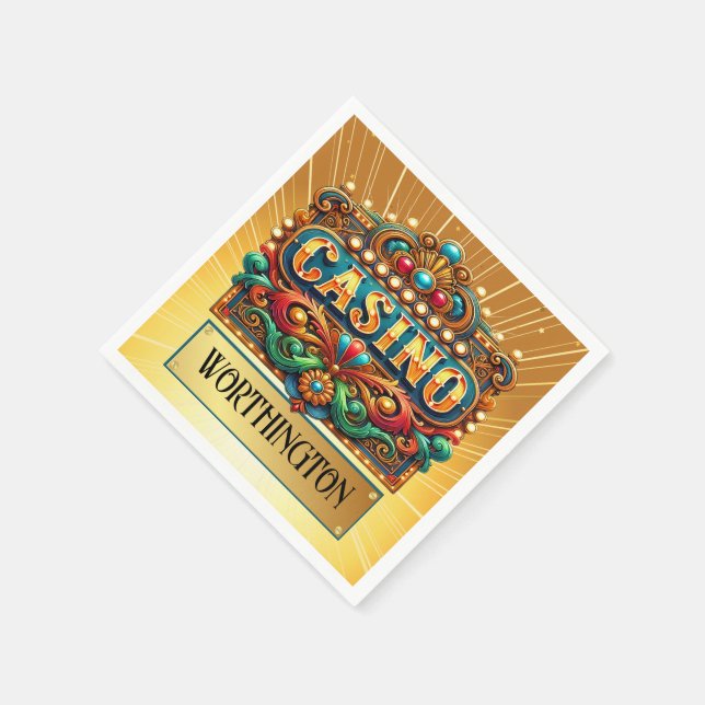 CASINO . CARDS . BINGO NAPKIN (Corner)
