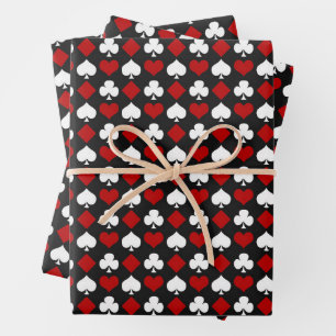 Casino Cards Pattern Wrapping Paper 