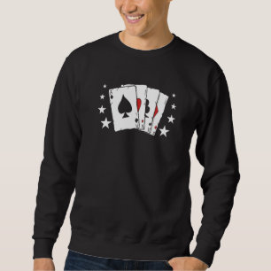 Casino Cards Poker Chips Player Gambling 1 Sweatshirt