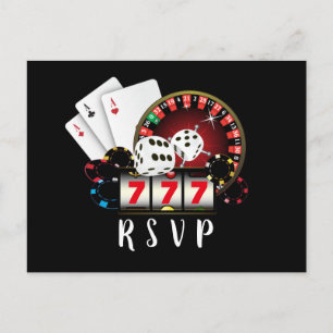 casino, casino night, Postcard RSVP