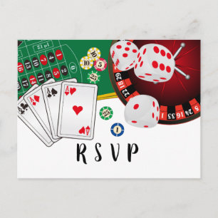 casino, casino night, Postcard RSVP