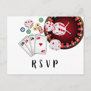 casino, casino night, Postcard RSVP