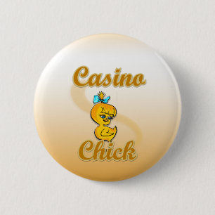 Casino Chick 6 Cm Round Badge