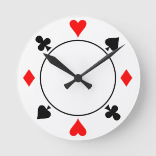 Casino Chip Round Clock