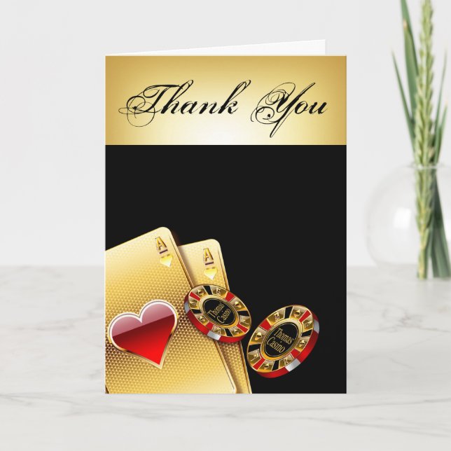 Casino Chip Thank You ASK ME TO PUT NAMES IN CHIPS Card (Front)