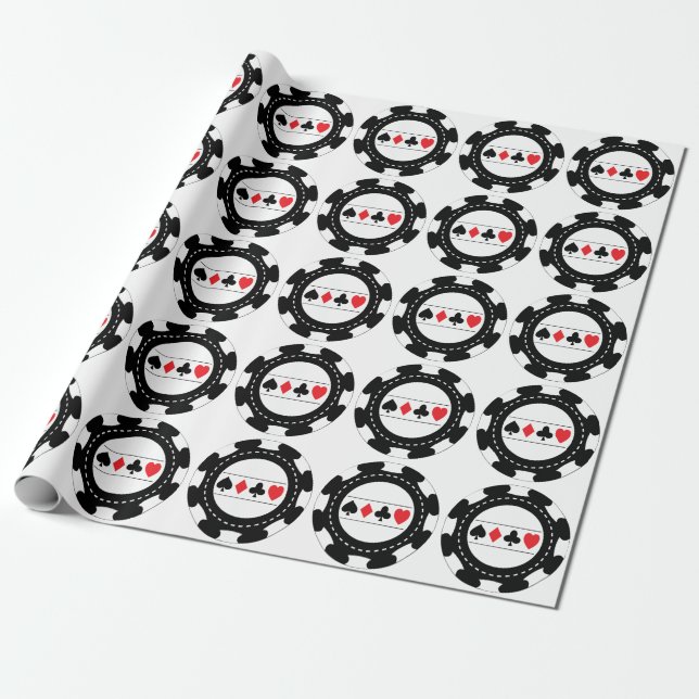 Casino Chip Wrapping Paper (Unrolled)