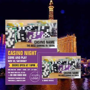 Casino Chips, Casino Night, Gaming Industry Flyer