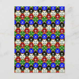 Casino Chips Postcard