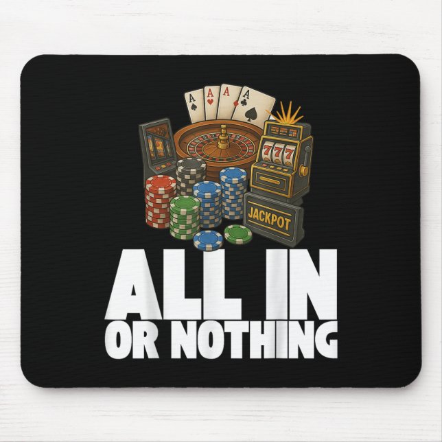 Casino Chips Roulette Slots Ker Vegas Gambling Car Mouse Pad (Front)