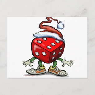 Casino Christmas Holiday Postcard