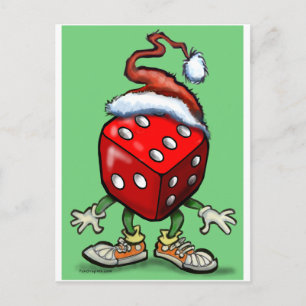 Casino Christmas Holiday Postcard