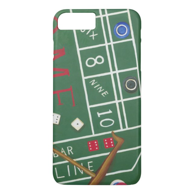 Casino Craps Table with Chips and Dice Case-Mate iPhone Case (Back)
