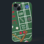 Casino Craps Table with Chips and Dice iPhone 13 Case<br><div class="desc">Make sure Lady Luck is on your side with this painting of a craps table by Chariklia Zarris. The dice have been thrown and are being collected,  along with any losing bets. Put this action filled print on your wall today!</div>