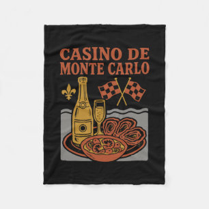 Casino De Monte Carlo Souvenir Monaco Food And Tra Fleece Blanket