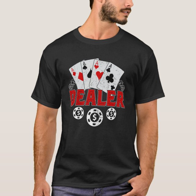 Casino Dealer Halloween Costume Shirt Poker Gambli (Front)