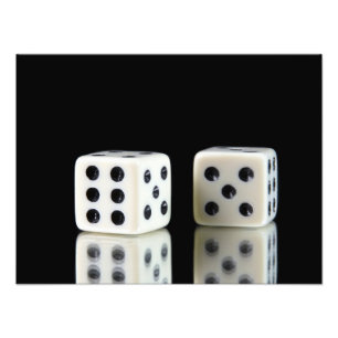 Casino dice photo print