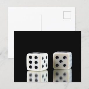 Casino dice postcard