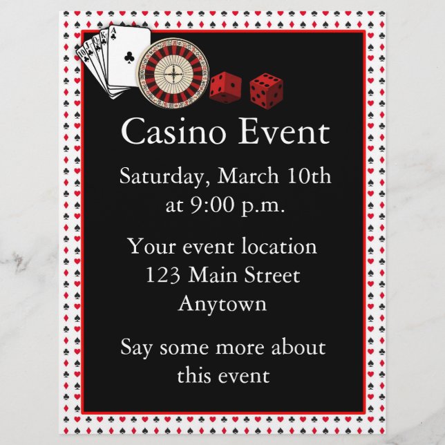 Casino Event Flyer (Front)