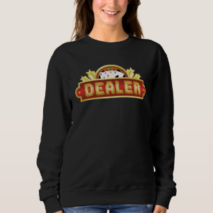 casino for men black jack dealer gambler sweatshirt