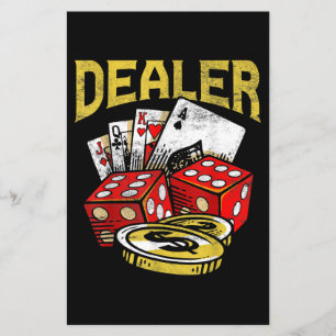 Casino Gambling Dealer Texas Holdem Poker Flyer