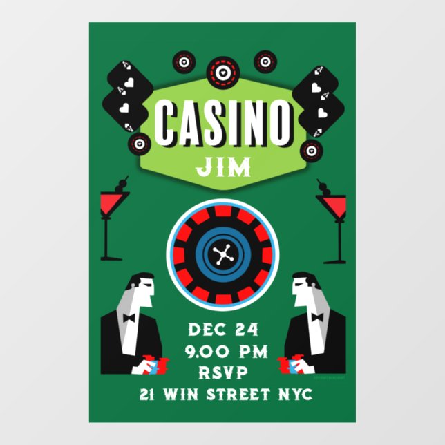 Casino Gambling Poker Roulette  (Sheet)