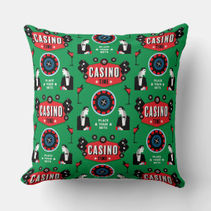Casino Gambling Poker Roulette Cushion
