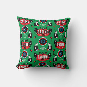 Casino Gambling Poker Roulette Cushion