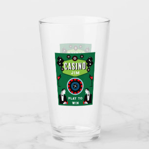 Casino Gambling Poker Roulette Glass