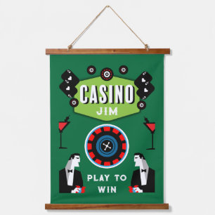 Casino Gambling Poker Roulette Hanging Tapestry