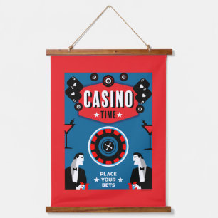 Casino Gambling Poker Roulette Hanging Tapestry
