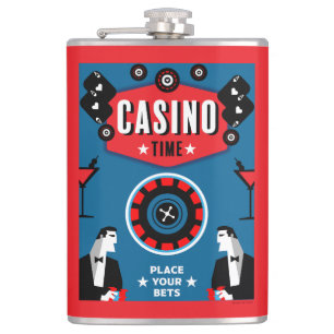 Casino Gambling Poker Roulette  Hip Flask