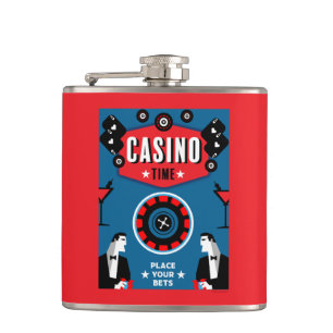 Casino Gambling Poker Roulette  Hip Flask