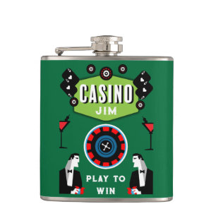 Casino Gambling Poker Roulette  Hip Flask