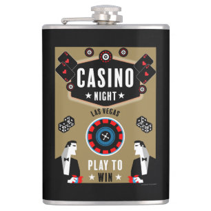 Casino Gambling Poker Roulette  Hip Flask