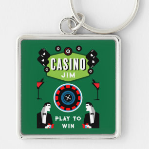 Casino Gambling Poker Roulette  Key Ring