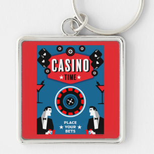Casino Gambling Poker Roulette Key Ring