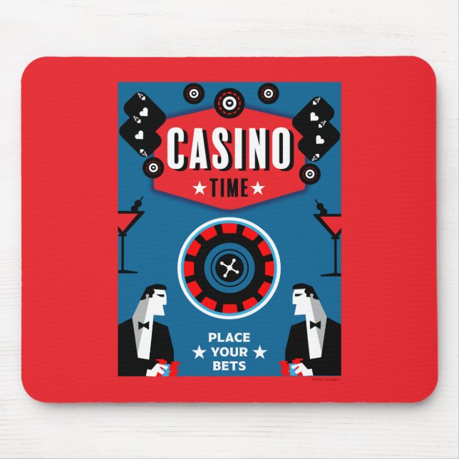 Casino Gambling Poker Roulette  Mouse Pad (Front)