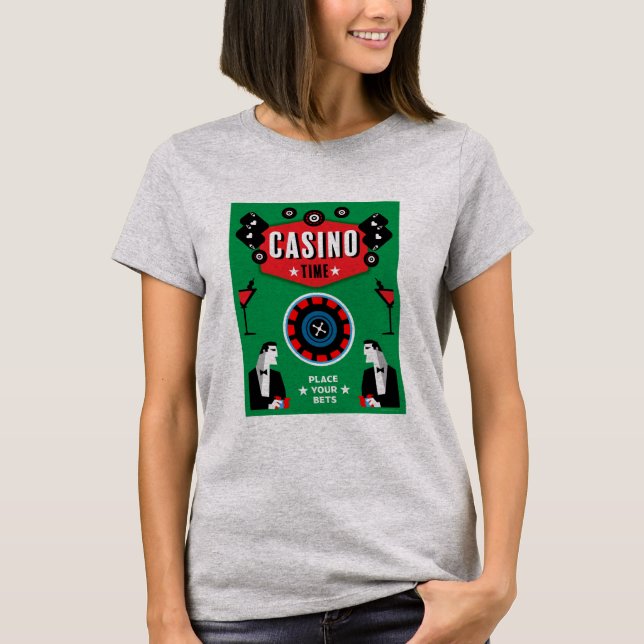 Casino Gambling Poker Roulette  T-Shirt (Front)