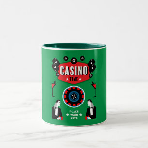 Casino Gambling Poker Roulette  Two-Tone Coffee Mug